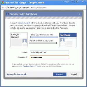 Facebook for iGoogle