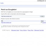 Webmaster Tools - Fetch as Googlebo